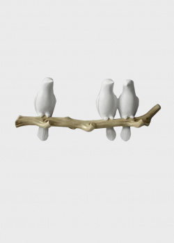 Настенная вешалка Fourline Design в виде ветки с птицами, фото